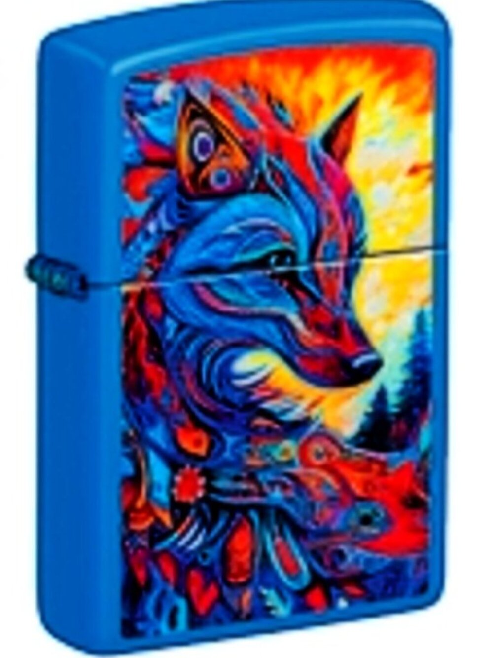 Amazing Abstract Fox Blue Zippo